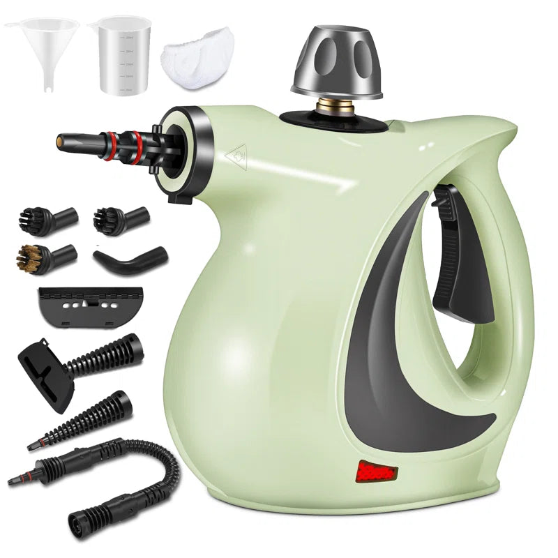 Handheld Steam Cleaner, Portable Steamer with Large Capacity,11-Piece Accessory Set for Floor, Car, Carpet, Upholstery, Couch, Tile, Windows Cleaning