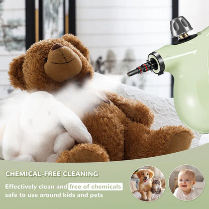 Handheld Steam Cleaner, Portable Steamer with Large Capacity,11-Piece Accessory Set for Floor, Car, Carpet, Upholstery, Couch, Tile, Windows Cleaning